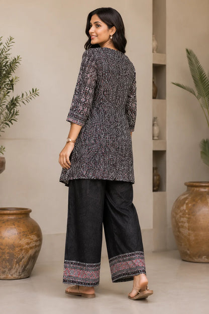 Chic Black Heritage Print Co-ord Set