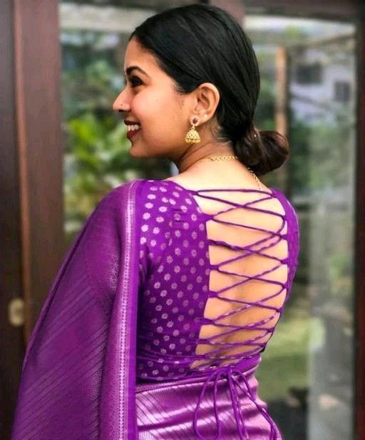 Designer Wine Purple Lichi Silk Shimmer Saree