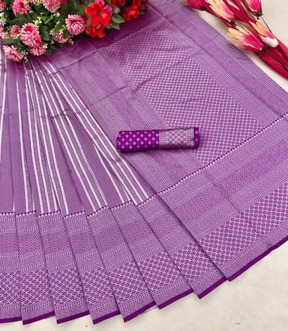 Designer Wine Purple Lichi Silk Shimmer Saree