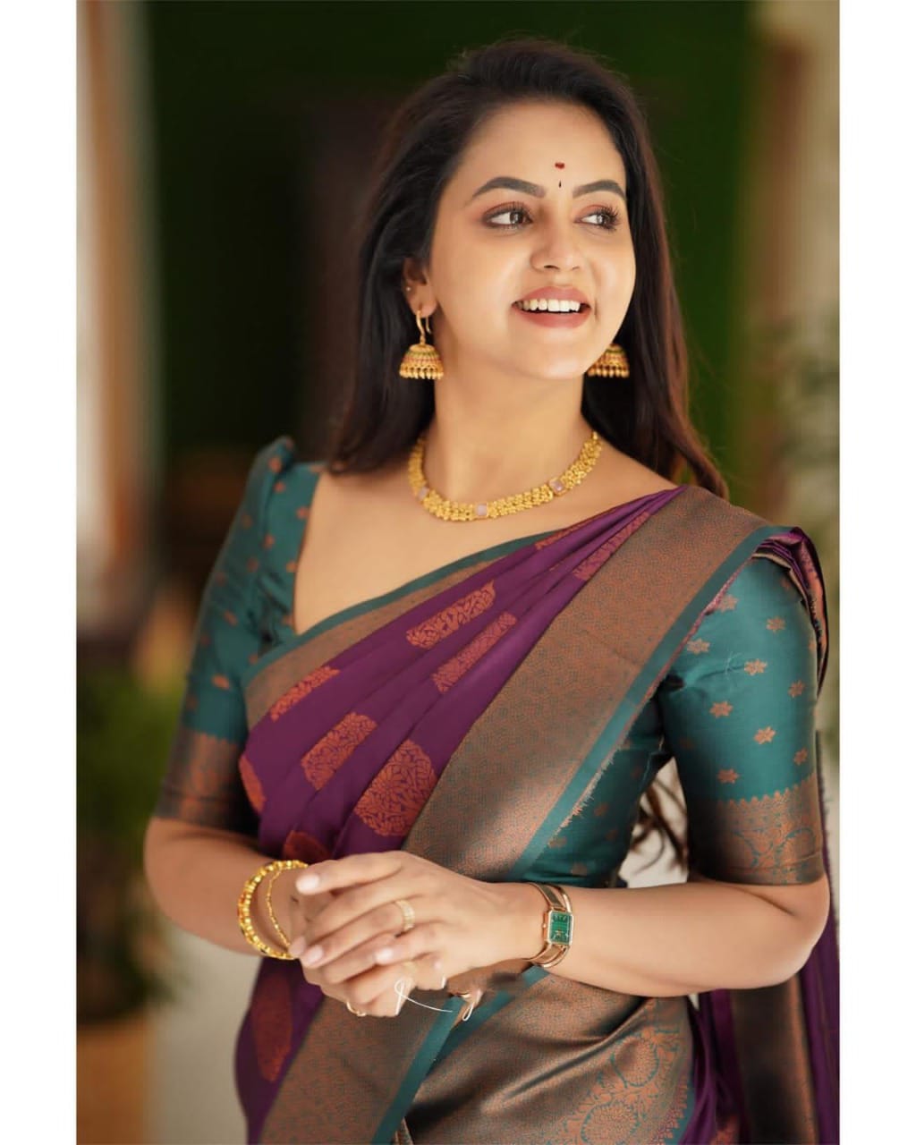 Amazing Royal Heritage Woven Soft Silk Saree with Rich Contrast Border