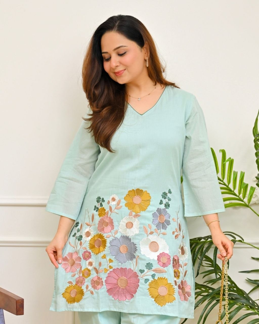 Charming Magic Mul Chanderi Floral Co-ord Set