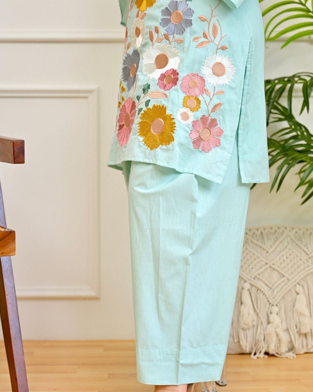 Charming Magic Mul Chanderi Floral Co-ord Set