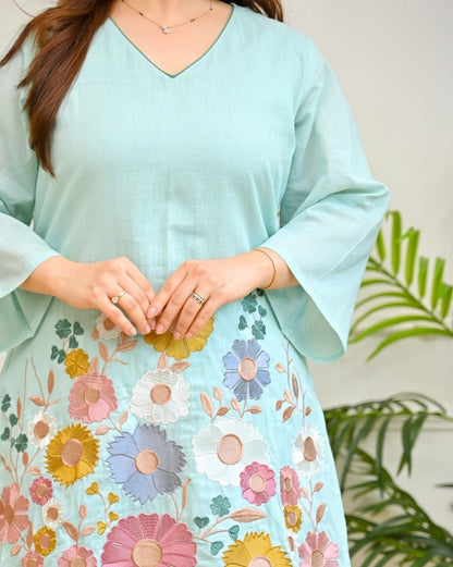 Charming Magic Mul Chanderi Floral Co-ord Set