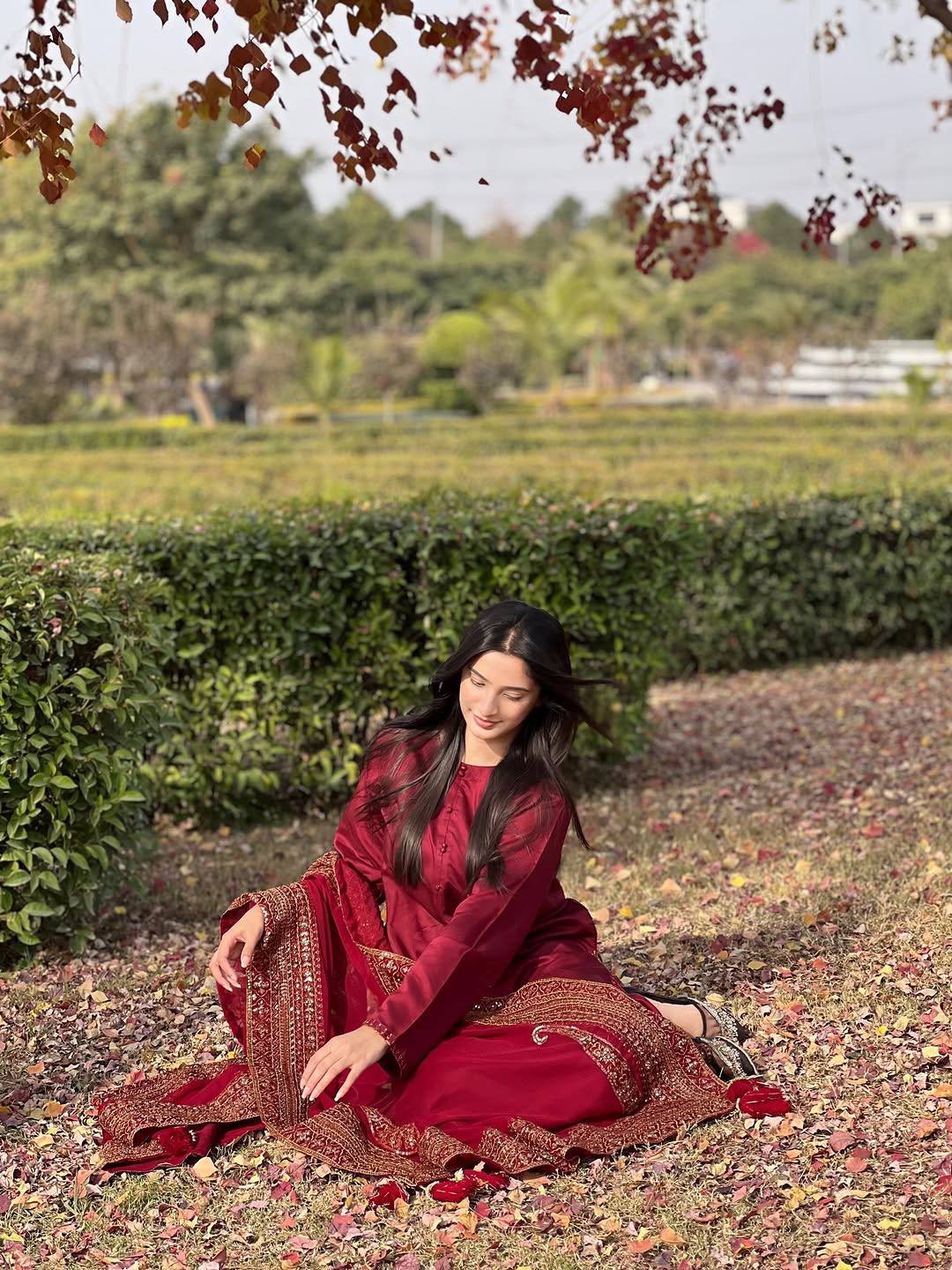 Majestic Maroon Premium Pure Cotton Embroidered Suit Set with Heavy Designer Dupatta
