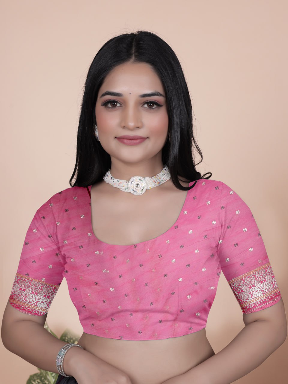 Magic Aqua Blue and Pink Banarasi Silk Saree with Silver Zari Weaving