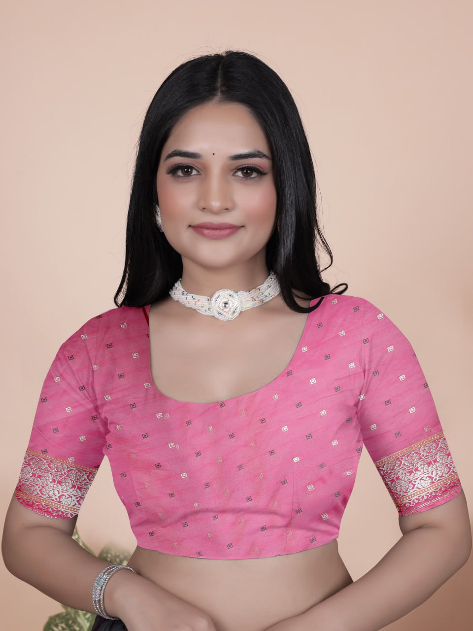Trendy Women's Orange and Pink Banarasi Silk Saree with Silver Zari Work