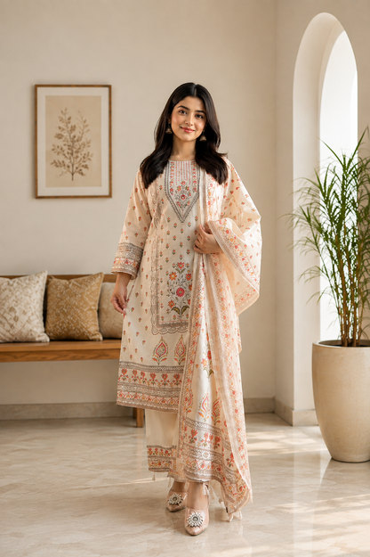 Bloom & Grace Premium Muslin Women's Suit Set