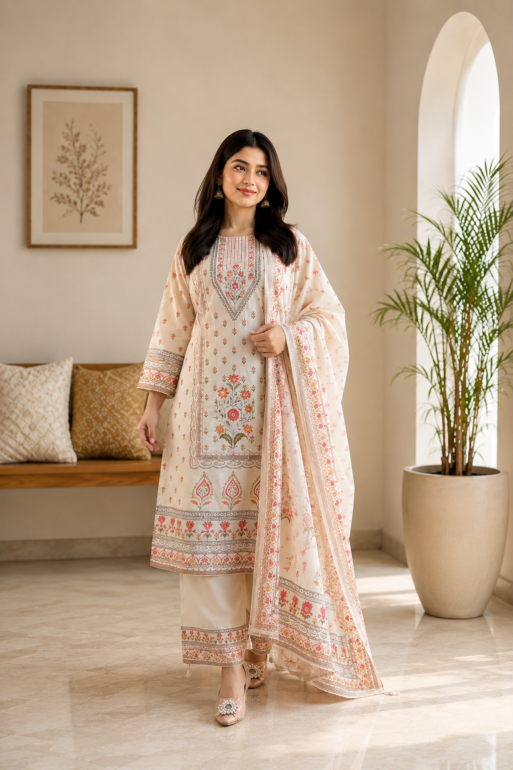Bloom & Grace Premium Muslin Women's Suit Set