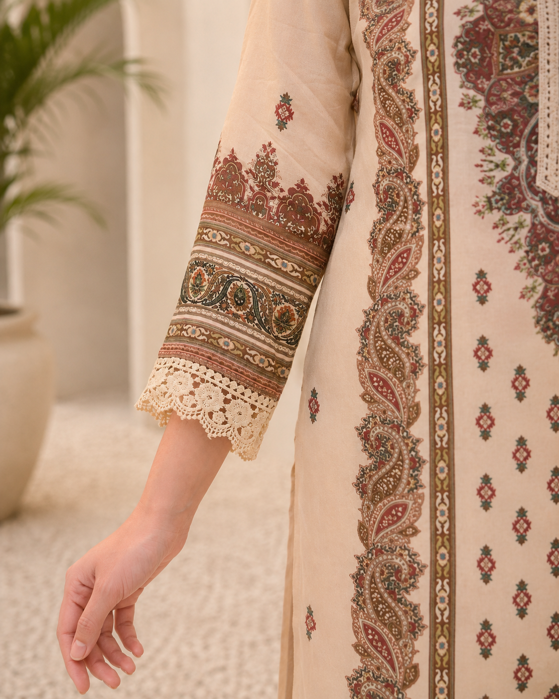 Trendy Ethnic Muslin Printed Suit Set Collection