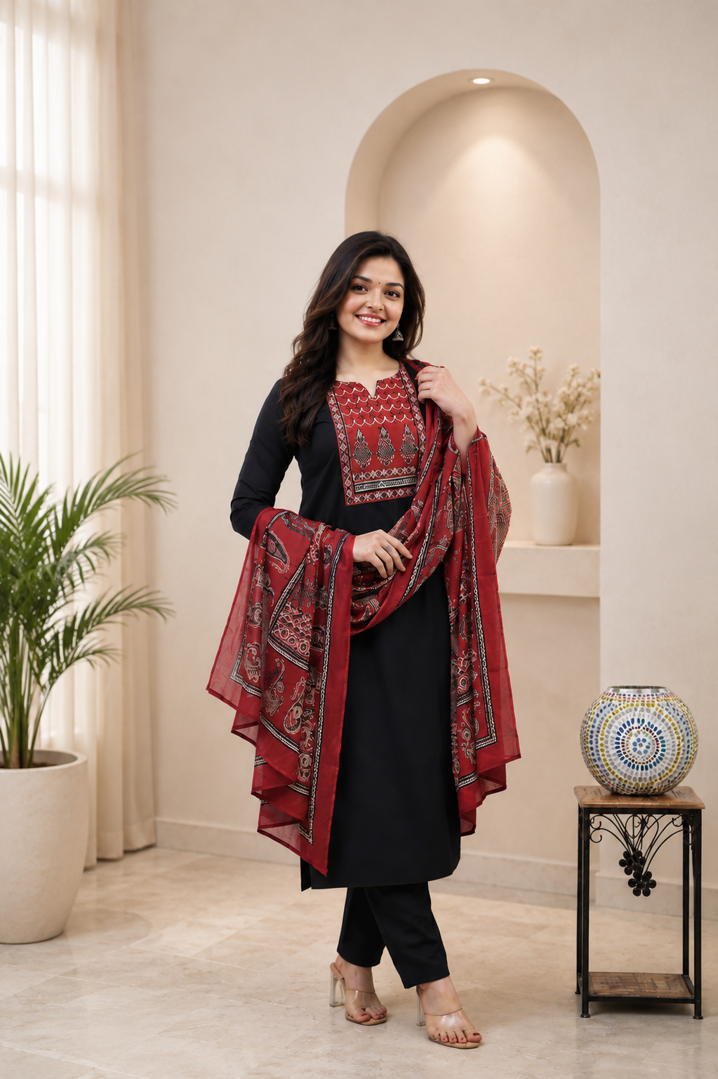 Stylish Women's Ethnic Kurta Pant Set for Festive & Casual Wear