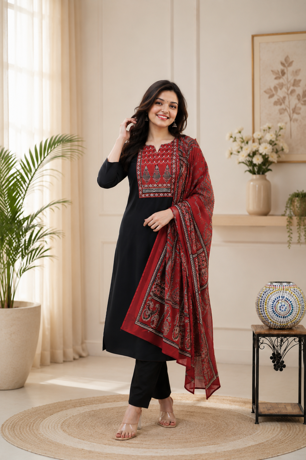 Stylish Women's Ethnic Kurta Pant Set for Festive & Casual Wear