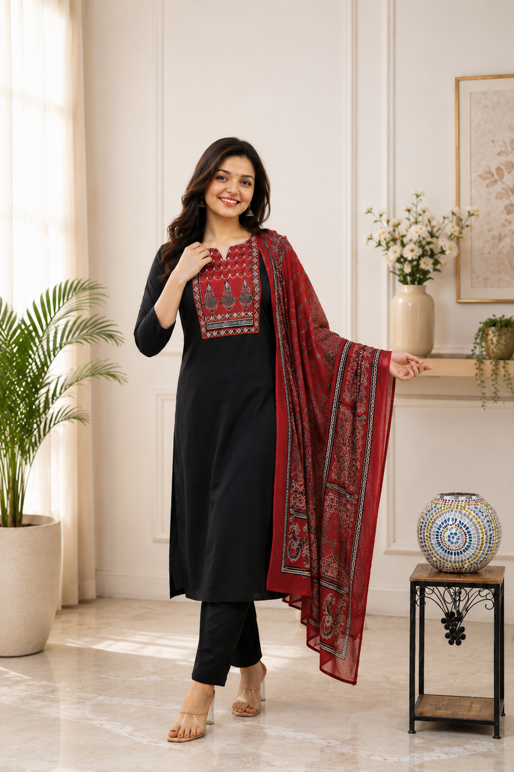 Stylish Women's Ethnic Kurta Pant Set for Festive & Casual Wear