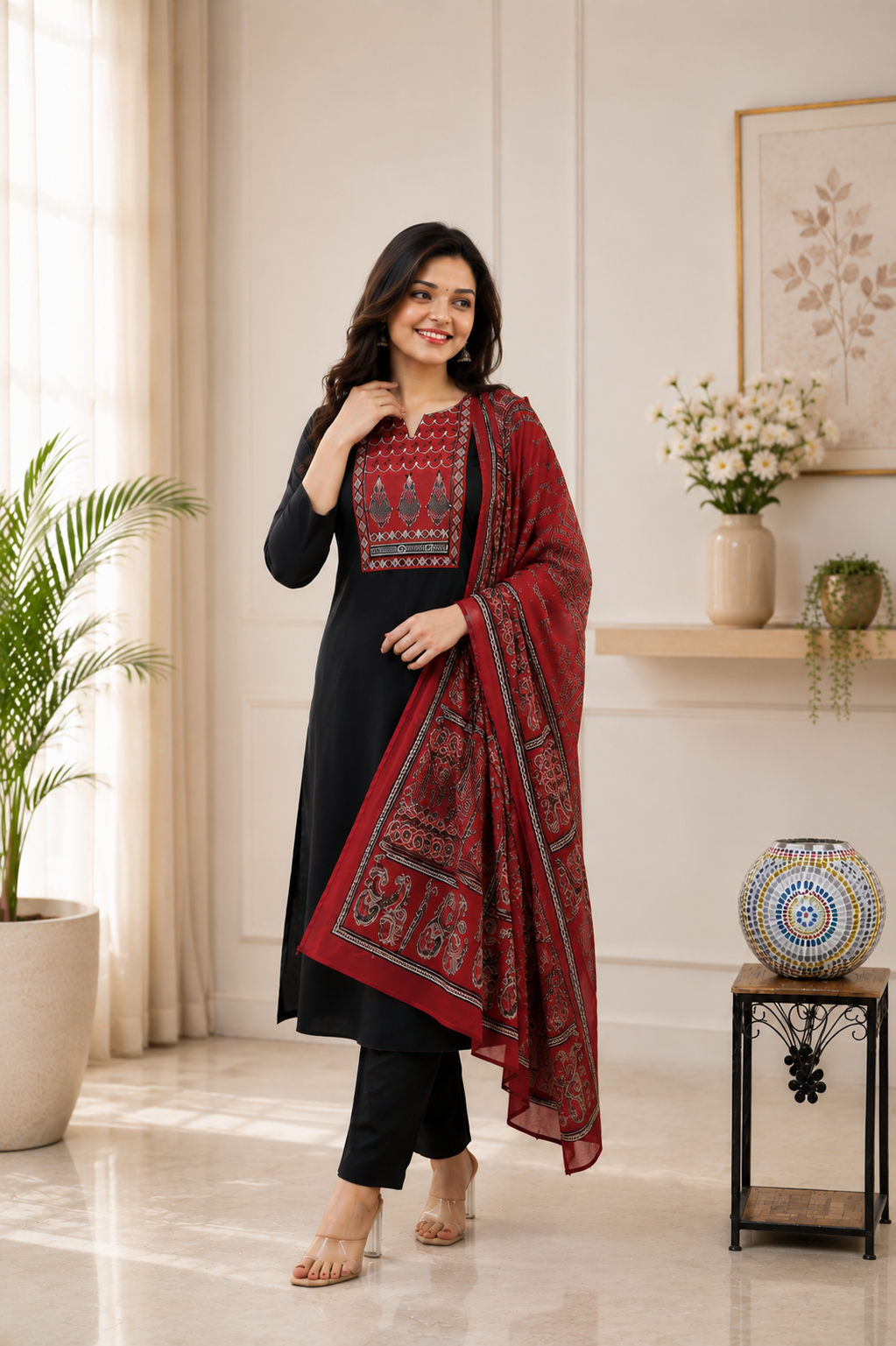 Stylish Women's Ethnic Kurta Pant Set for Festive & Casual Wear