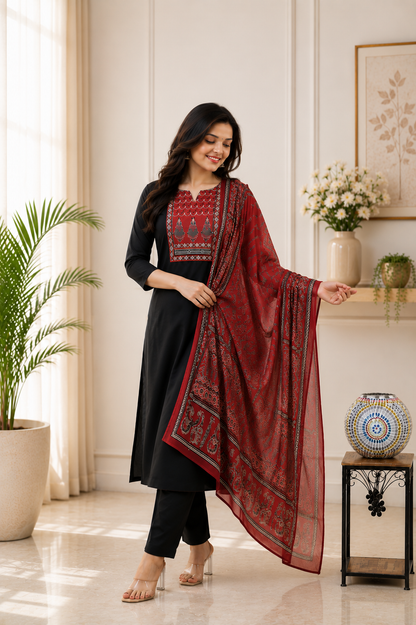 Stylish Women's Ethnic Kurta Pant Set for Festive & Casual Wear