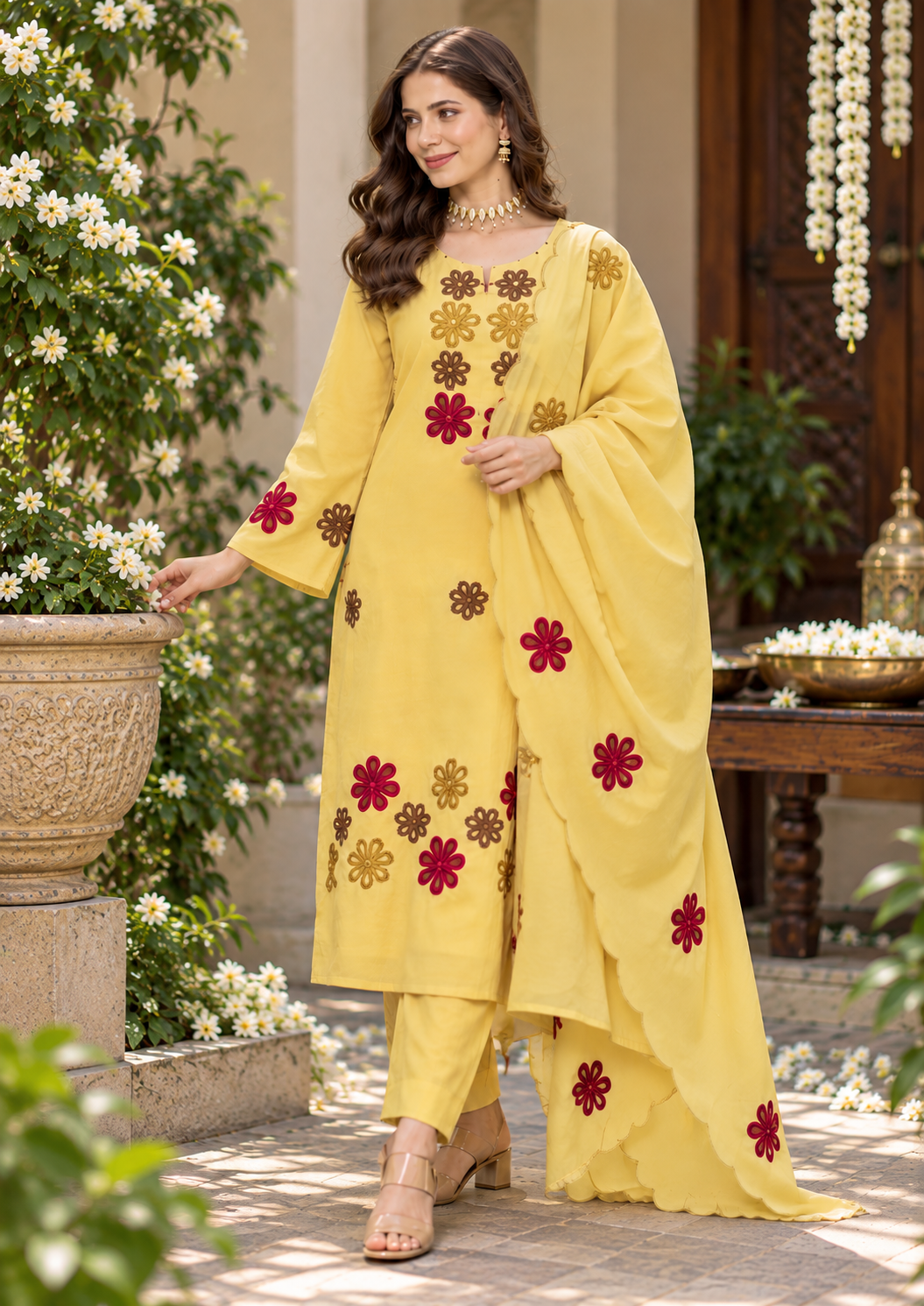 Charming Yellow Ethnic Suit Set