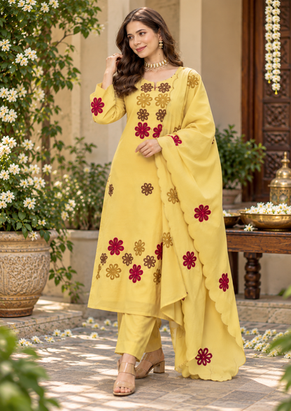 Charming Yellow Ethnic Suit Set