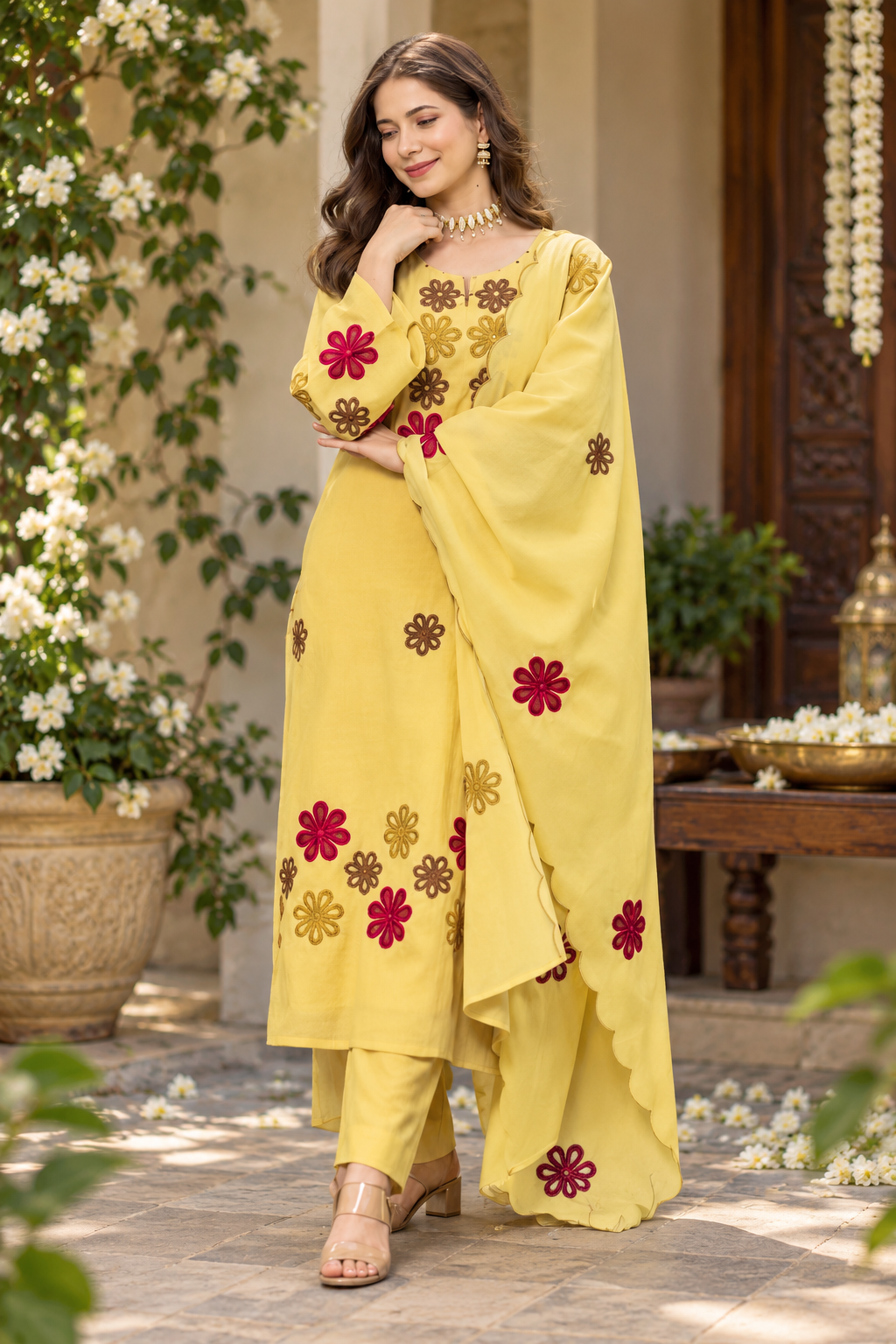 Charming Yellow Ethnic Suit Set