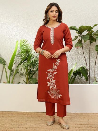 Beautiful Roman Silk Embroidery Straight Kurta Pant with Dupatta, 3pcs Suit