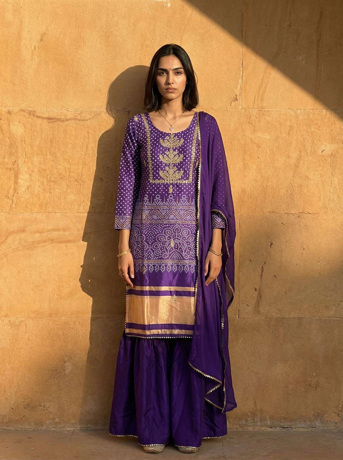 Elegant Royal Purple Ethnic Suit Set for Festive & Wedding Wear