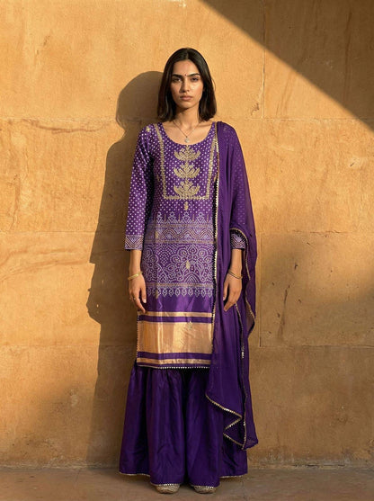 Elegant Royal Purple Ethnic Suit Set for Festive & Wedding Wear