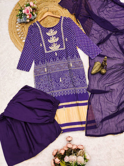 Elegant Royal Purple Ethnic Suit Set for Festive & Wedding Wear