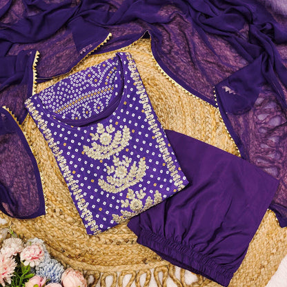 Elegant Royal Purple Ethnic Suit Set for Festive & Wedding Wear