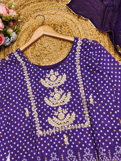 Elegant Royal Purple Ethnic Suit Set for Festive & Wedding Wear