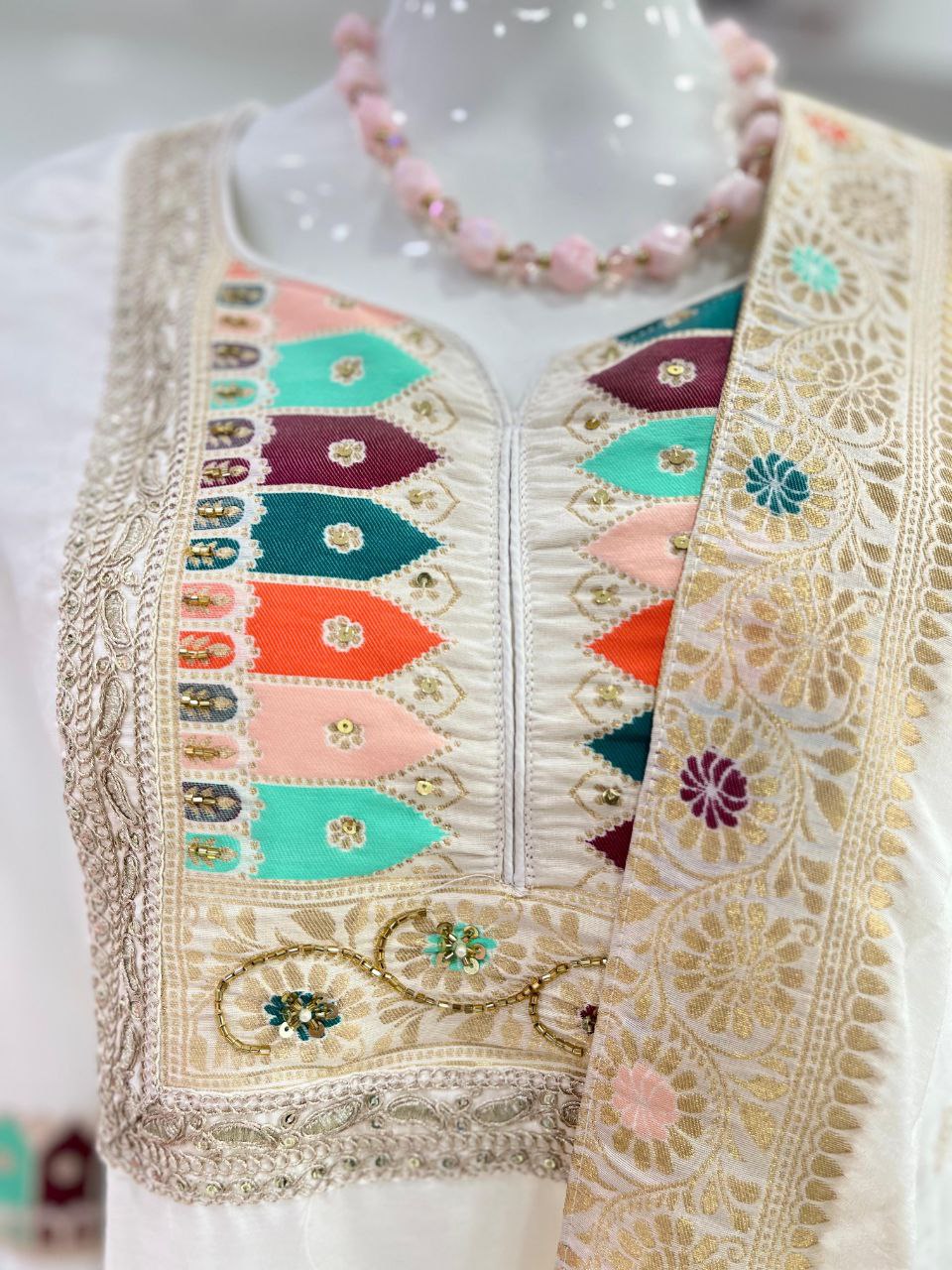 Pure Elegance White Embroidered Festival Wear Kurta Set