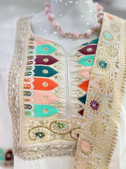Pure Elegance White Embroidered Festival Wear Kurta Set