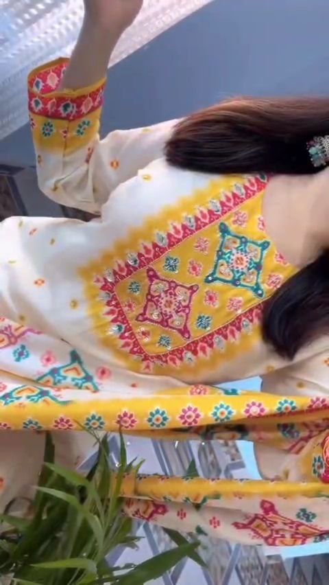 Sunshine Glow Premium Muslin Printed Straight Kurta Set with Designer Dupatta