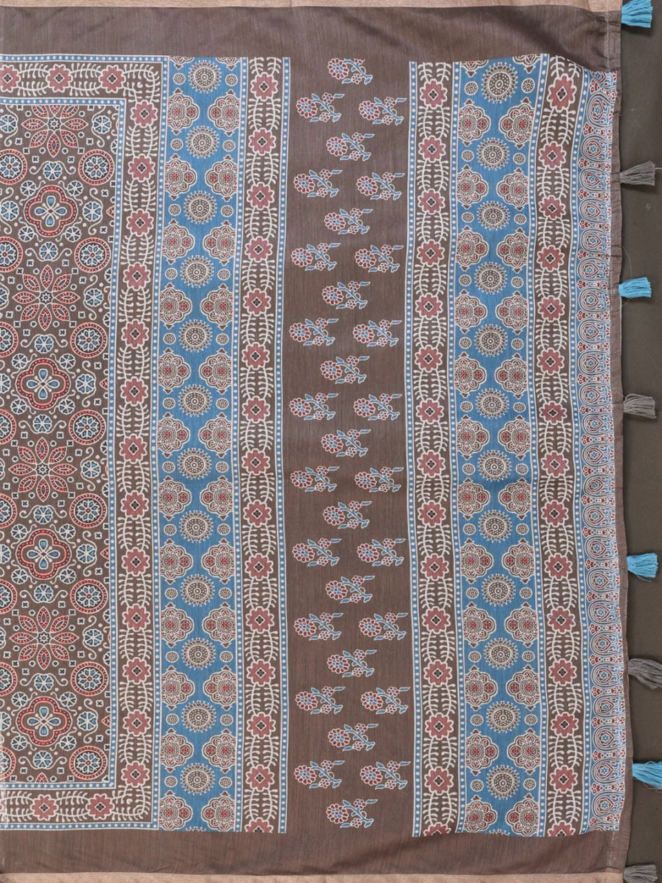 Elegant Chanderi Saree with Ethnic Floral Print