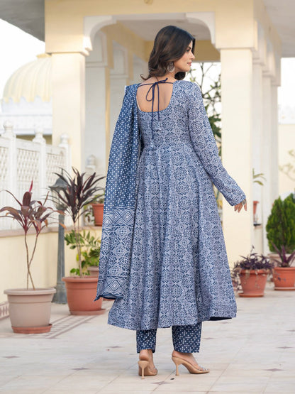 Muslin Cotton Anarkali Dress for Wedding & Festive Occasions with Dupatta