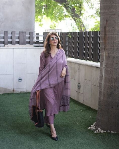 Graceful Mauve Daily Wear Suit Set