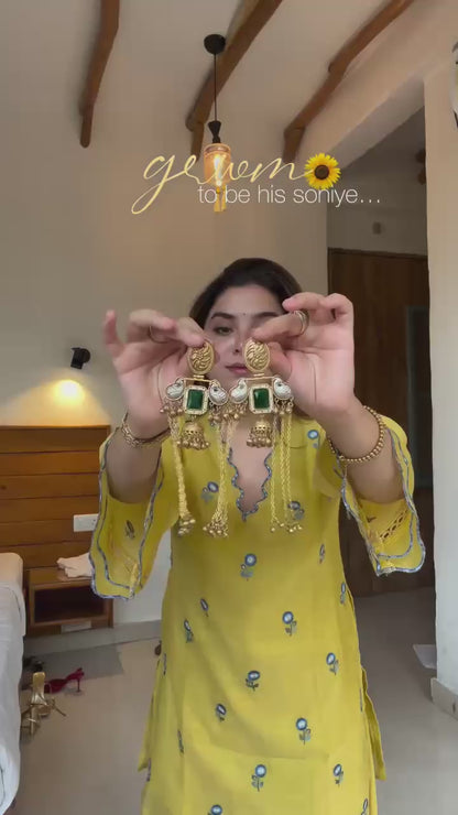 Đěsigner Party Wear Look Mul Chandheri & Farshi Palazzo With Dupatta set